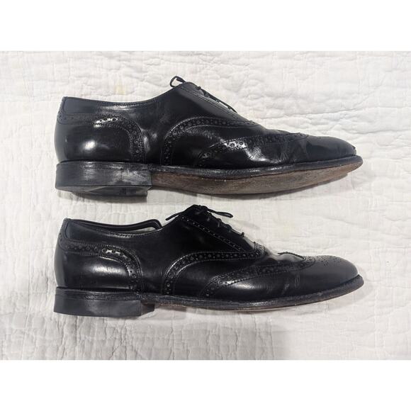 Mens Dexter Wingtip Shoes Made In USA Sz 10.5 M Black - Picture 6 of 10